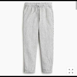 J.Crew linen-cotton drawstring pants